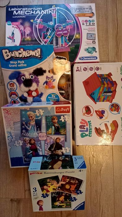 Zestaw kreatywny dla dziewczynki 4+, Książki,  puzle