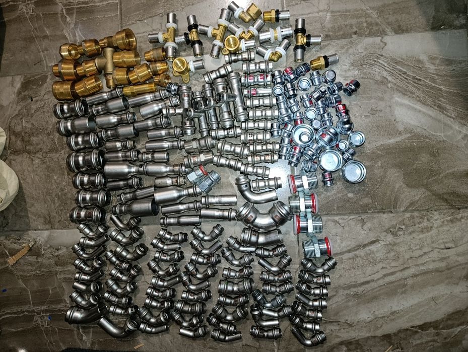 Kształtki zaciskane złączki pex viega temponox prestabo  mosiadz