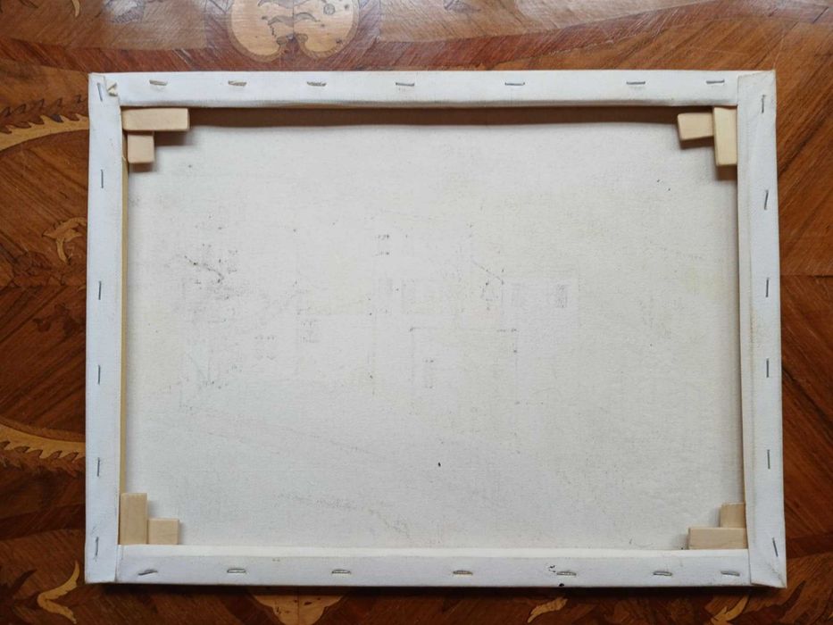 Obraz ręcznie malowany na płótnie "Nowoczesne Miasto" wymiary 40x30cm