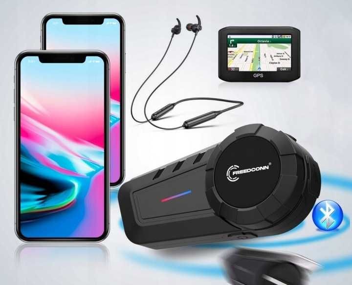 INTERKOM MOTOCYKLOWY KY-PRO dla 6 OSÓB bluetooth kask język polski PL