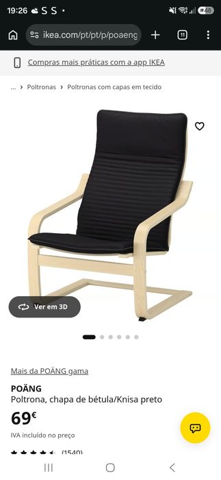 Cadeira Ikea preto