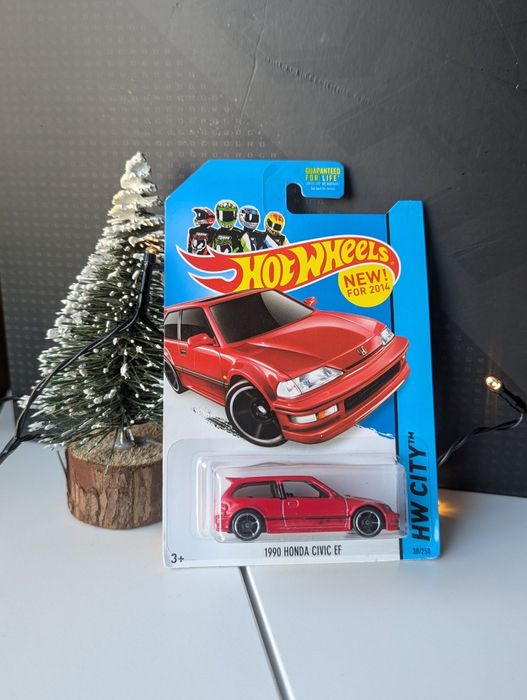 Сівік цивік хонда квадрат хот вілс honda hot wheels civic ef 1990 red