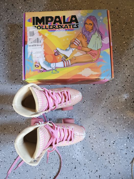 Wrotki Impala Squad Skate Pink Tartan 38