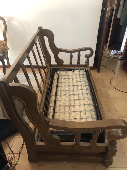 Sofa cama vermelho 3 lugares