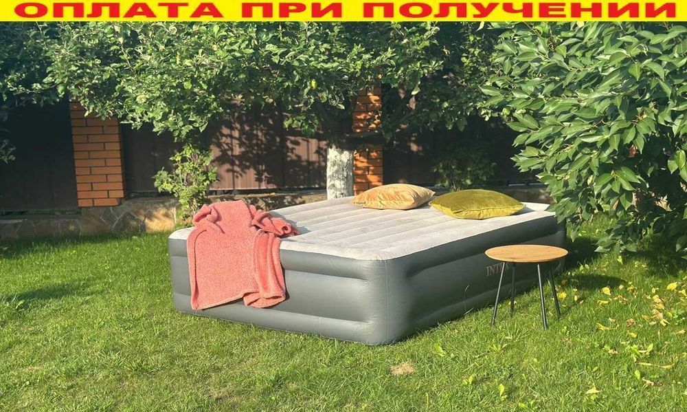 ‼️ Надувне двоспальне ліжко матрац розкладушка ламзак. Кровать надувая