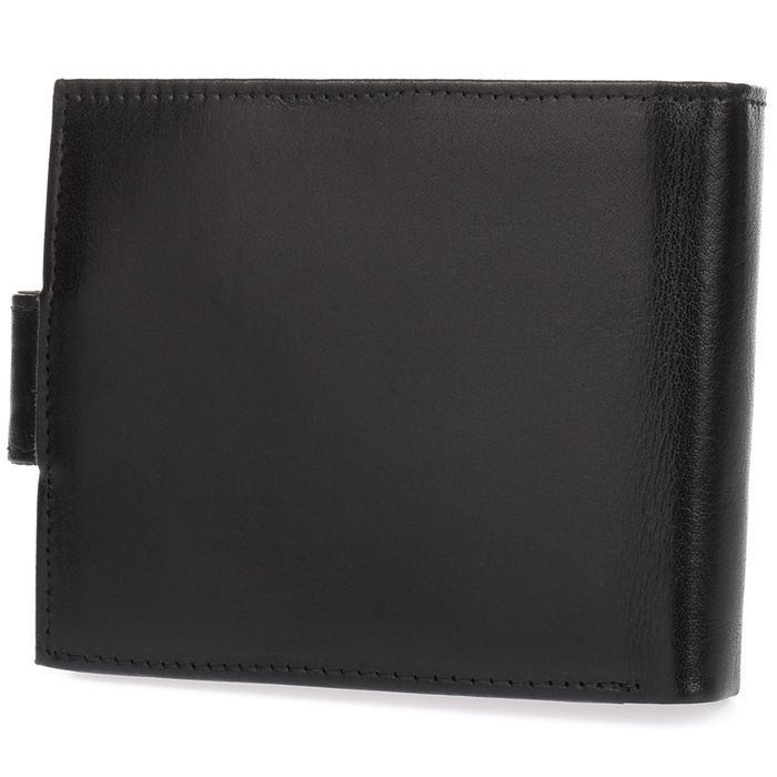 Skórzany portfel męski z systemem antykradzieżowym czarny wytrzymały