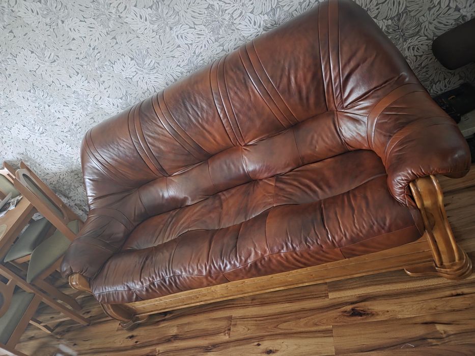 Kanapa i fotel skórzany