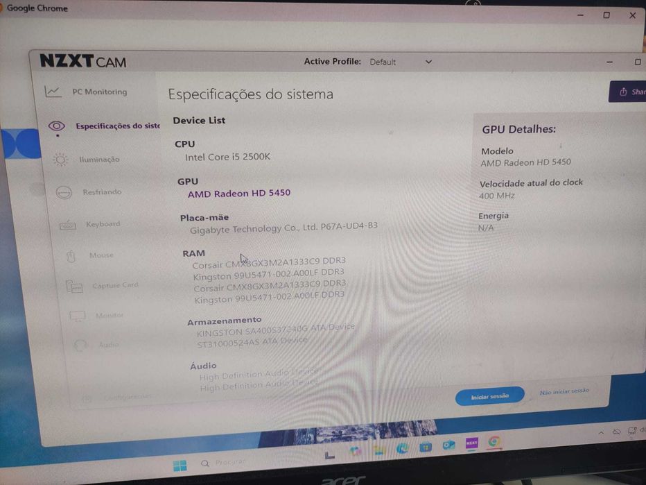 Computador + Monitor + Teclado + Rato + Impressora