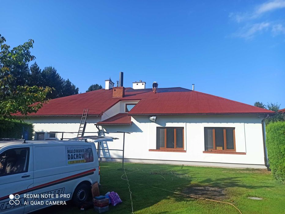 MALOWANIE DACHÓW, mycie dachów, mycie elewacji.
