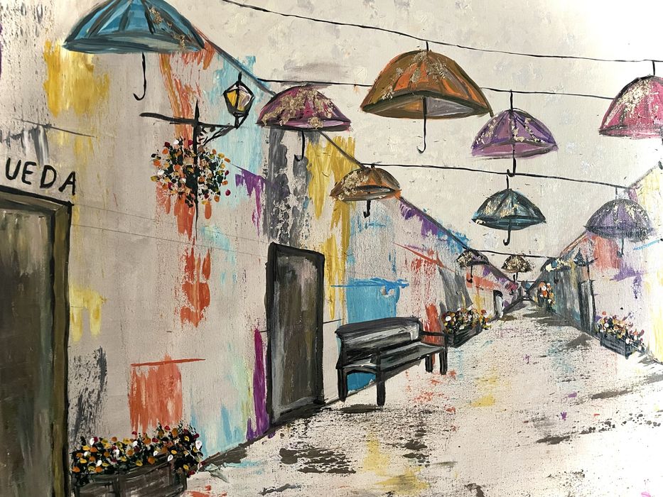 Cores suspensas-Águeda  Pintura acrilica