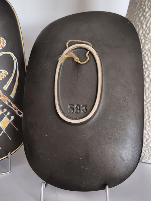 Plakieta ozdobna Ubelacker piękna stara ceramika  nr 583