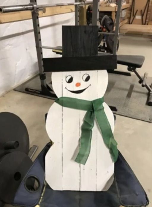 Bałwan drewniany - ozdobny