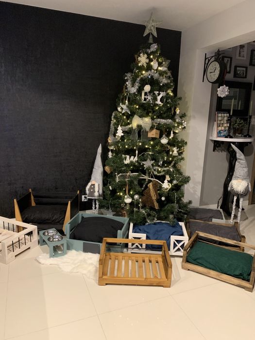 Legowisko leżanka  posłanie drewniane dla psa