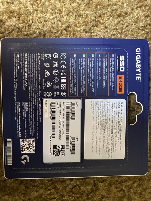 Накопичувач SSD 2.5" Gigabyte GP-GSTFS31240GNTD 240б