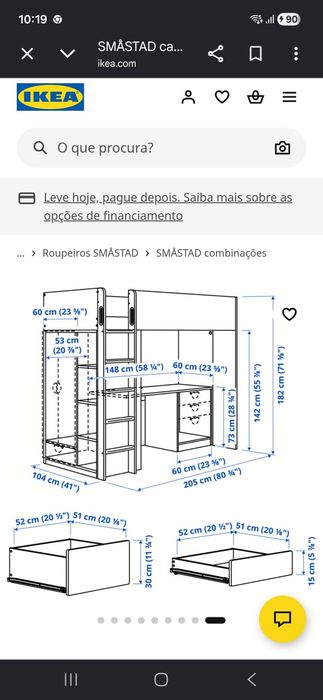 Cama alta/ beliche