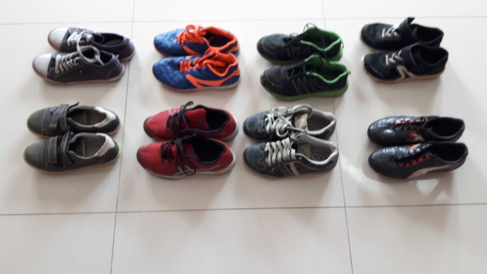 Buty sportowe trzy rodzaje dla chlopca