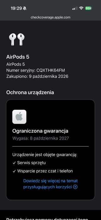 Sluchawki AirPods 5