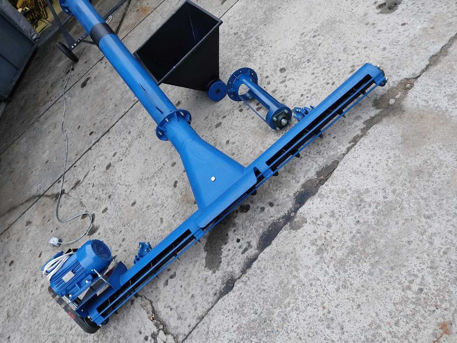 Шнек с подборщиком зернаØ159*10м*380В, винтовой конвейер, погрузчик