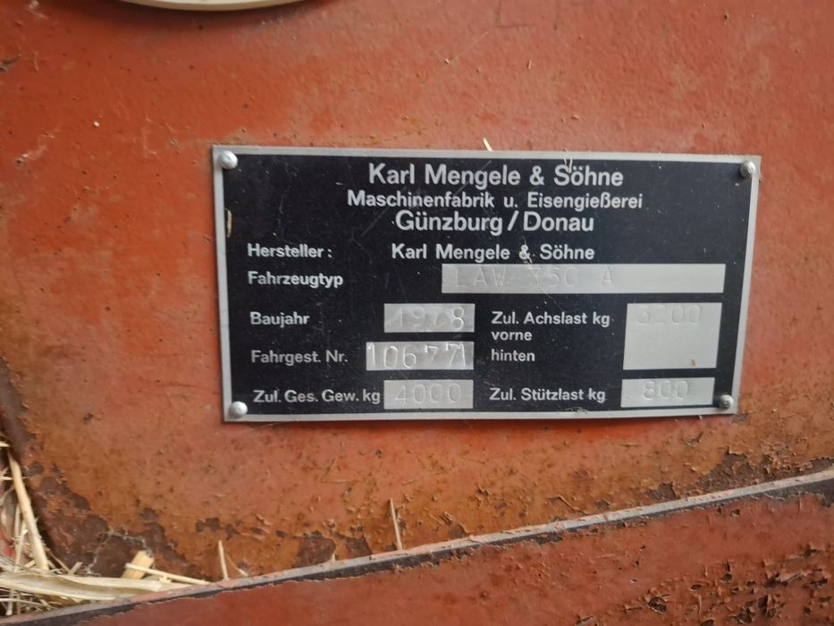 Przyczepa samozbierająca Mengele LAW 350A