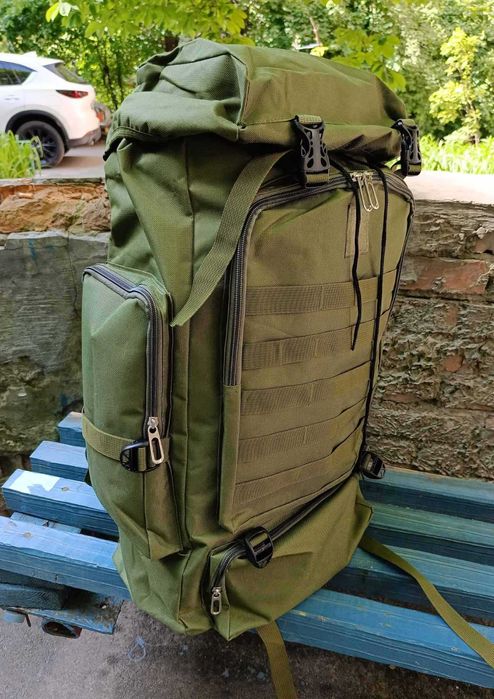Зелений рюкзак хакі 60 л, вещмешок, баул армійський