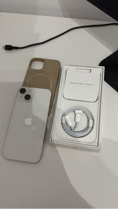iPhone 14 128GB Branco — Excelente Estado | Caixa + Cabo Original