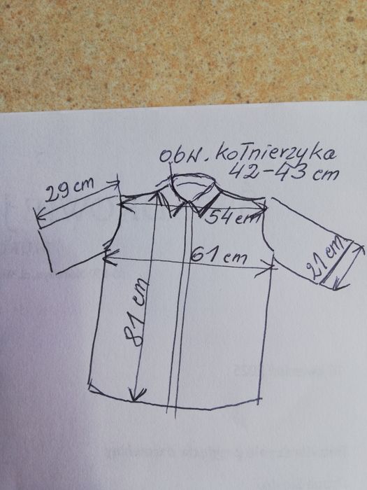 Koszula męska kołnierzyk 42-43