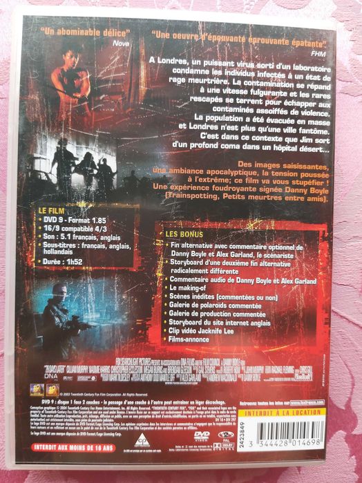 DVD "28 Days Later / 28 JOURS PLUS TARD" com Cillian Murphy