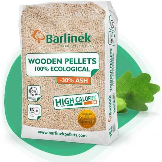 Pellet Pelet Barlinek 6mm certyfikat, worki 15kg, ORYGINAŁ, wysyłka