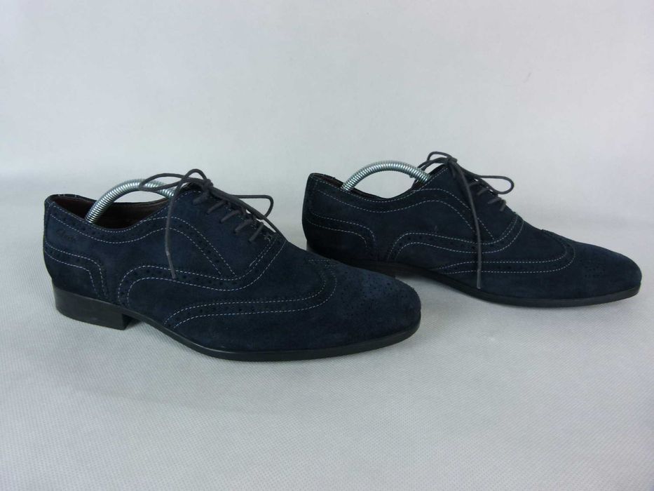 Clarks skórzane półbuty skóra zamszowa 42 28 cm