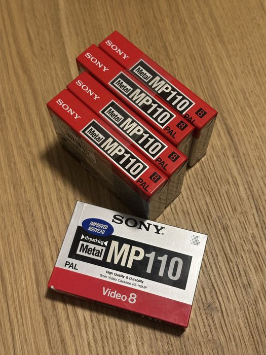 5szt Kasetki Sony Video 8 P5-110MP (110/220 min) – NOWE folia, Japan