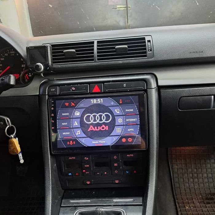 Rádio 2DIN 9" [4+64GB] • AUDI A4 (2000 a 2009) • Android • B6 B7