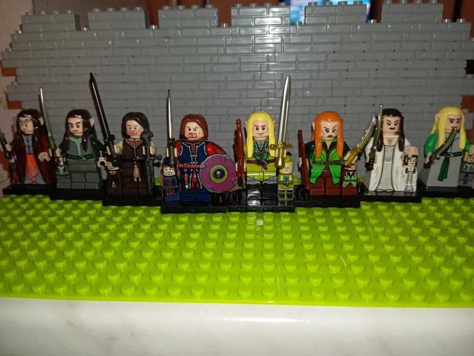 Zestaw 8 Figurek Elfy Lotr Hobbit kompatybilne z LEGO Castle lor lord