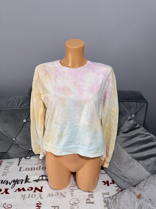 Pastelowa bluza tie-dye PIECES S bawelna 95