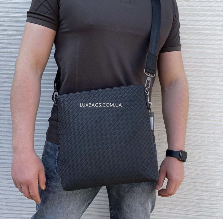 Мужская плетеная сумка кожаная B0ttegaVeneta