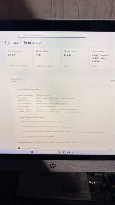 PC Gaming i5 16GB RAM GTX 1650 SSD 240GB RGB