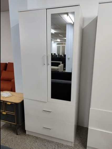 Roupeiro 2 portas com espelho - entrega gratuita