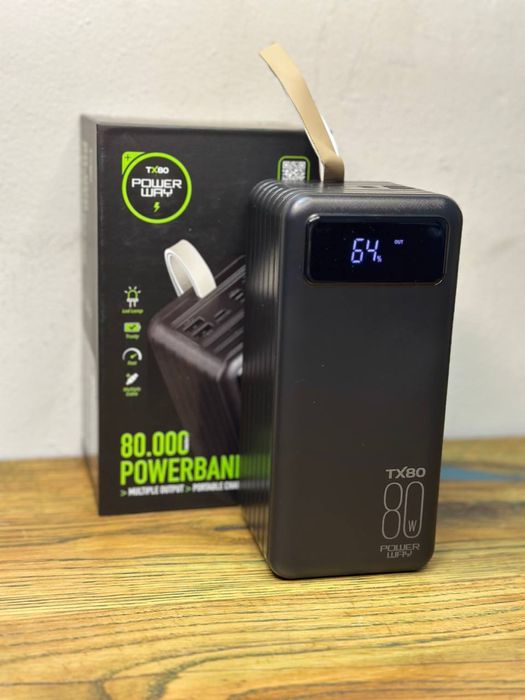 Павербанк 80000 mah портативне зарядне повербанк повербенк power bank