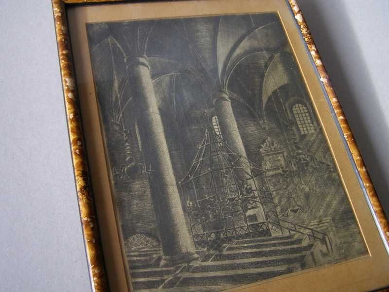 Miedzioryt - Bima ,Stara Synagoga -Wł. Zakrzewski sygn.