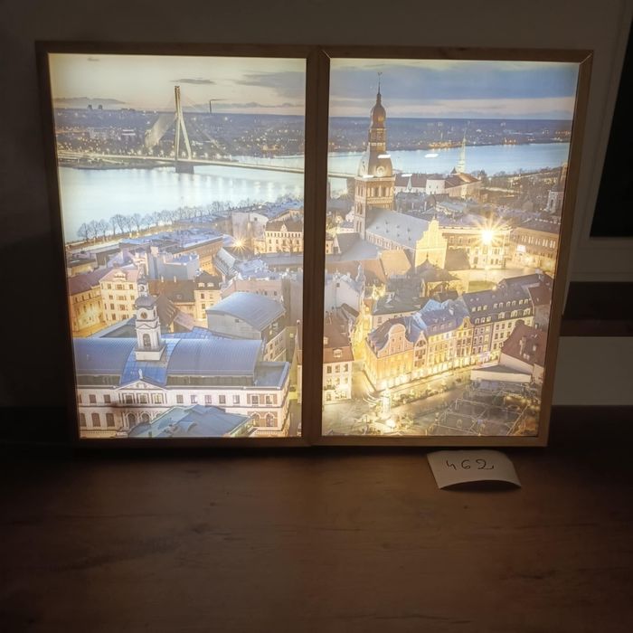 Obraz podświetlany okno dekoracyjne CCRETROILUMINADOS