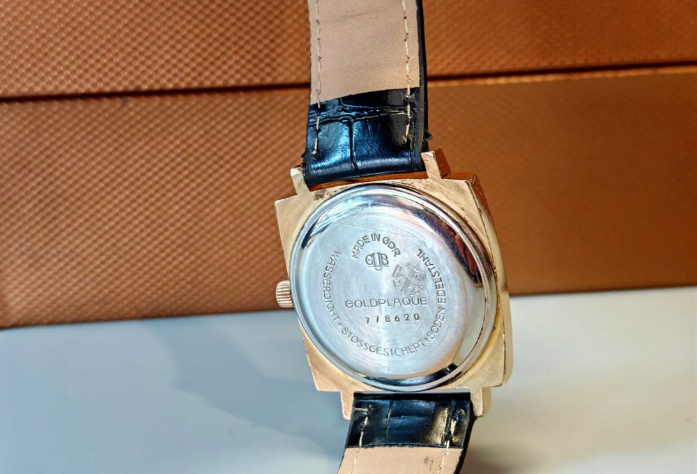 Zegarek Glashütte Spezimatic 26 Rubis GUB Automatic Pozłacany AU Data