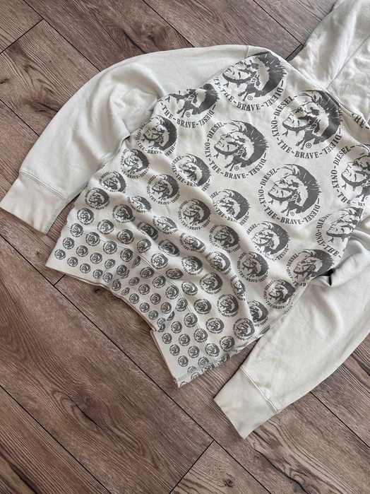 Bluza z kapturem DIESEL logo męska casual bawełna r. L