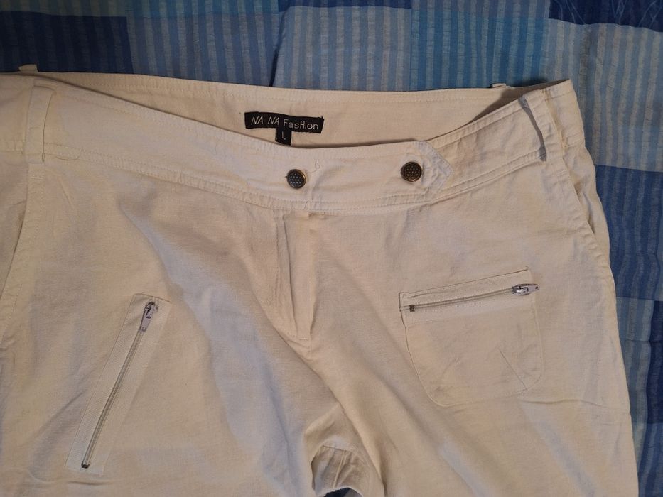 Damskie rybaczki ecru.