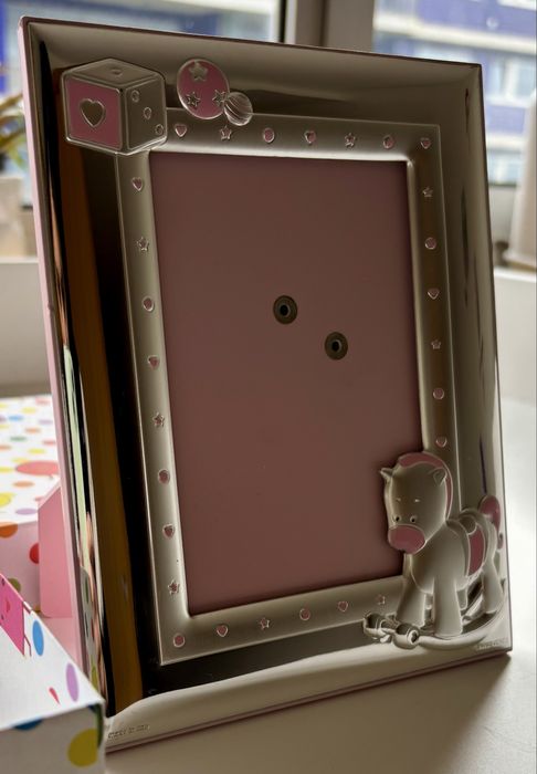 Porta retrato infantil em prata