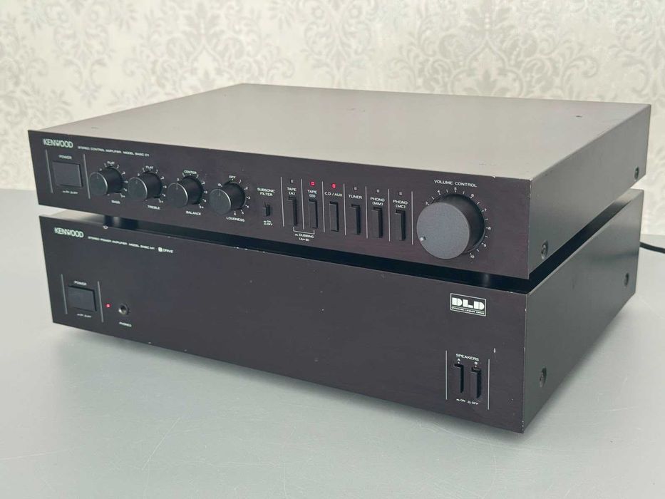 Zestaw Stereo Wzmacniacz Kenwood Końcówka mocy Basic M1 + Przedwzmacniacz Basic C1