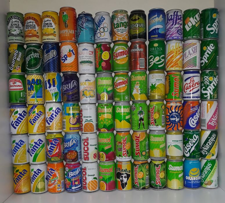 Latas -Lotes de latas colecção de cerveja e "soft drinks"