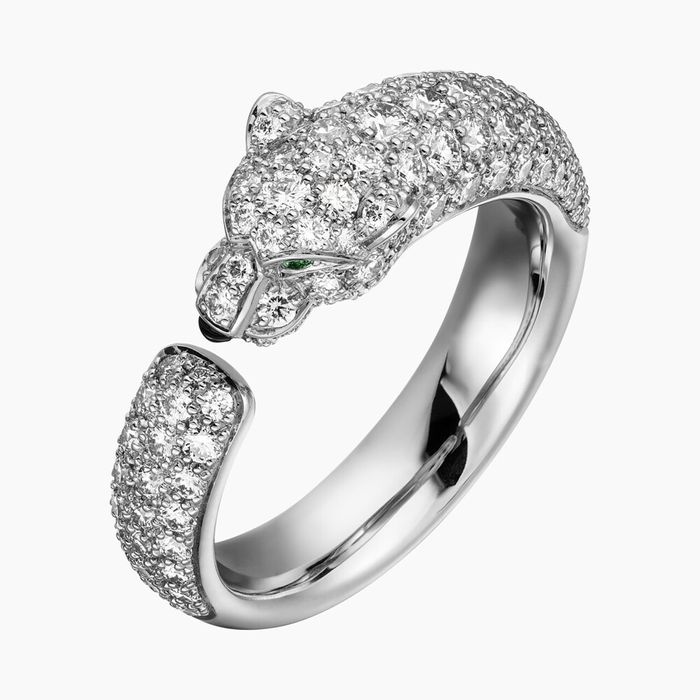 Золотое кольцо Panthere de Cartier. С Бриллиантами 0.95 карат. Оникс.