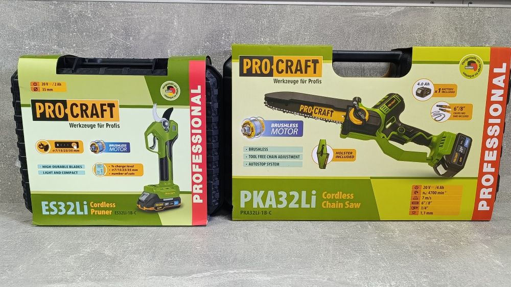 Акумуляторна пила Procraft PKA32Li+секатор Procraft ES32L
