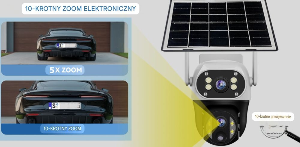Kamera Solarna 4G na Kartę SIM Obrotowa 8MP IP66
