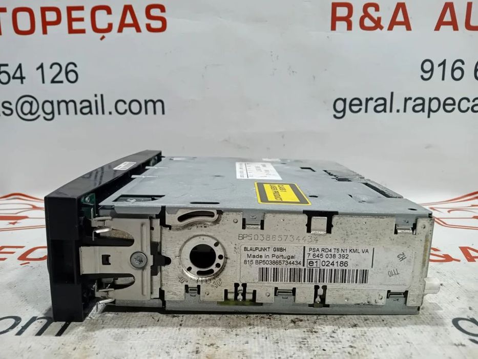 Auto Rádio Peugeot 307 Blaupunkt PSA 7645038392 Original