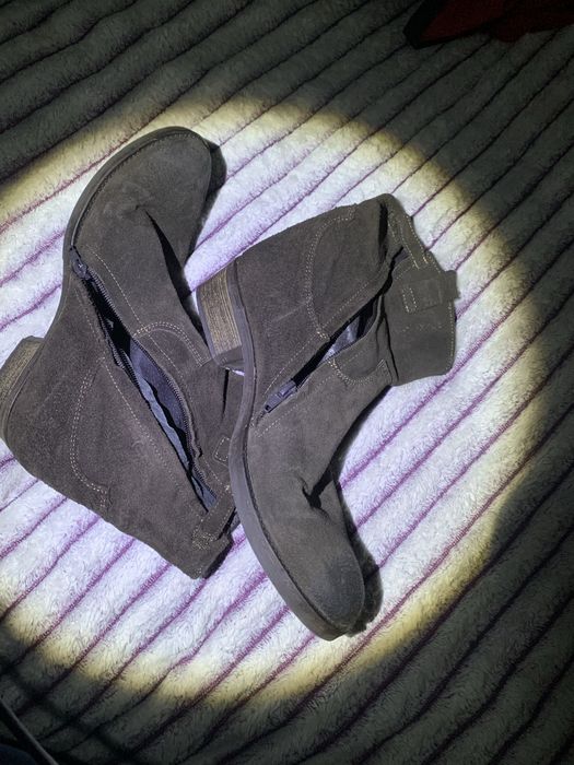 Ботинки нат замш под козаки